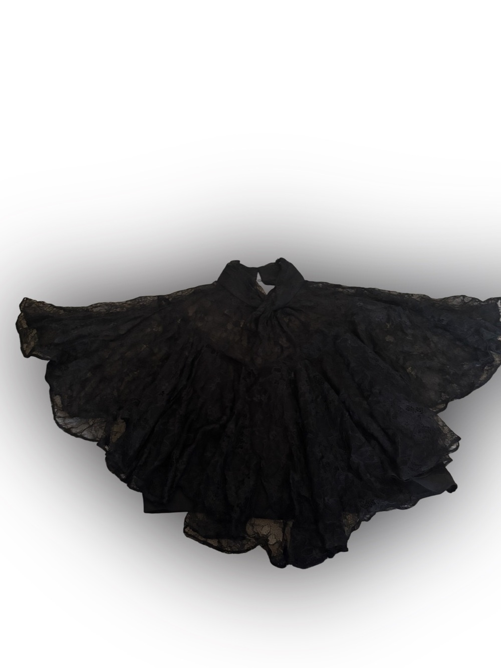 Zara Black Lace Flowy Blouse